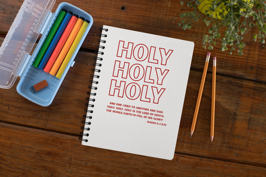 Holy Spiral Notebook - Inspirational Journal for Faith, Church Notes, Christian Gift, Scripture Reflection, Bible Study