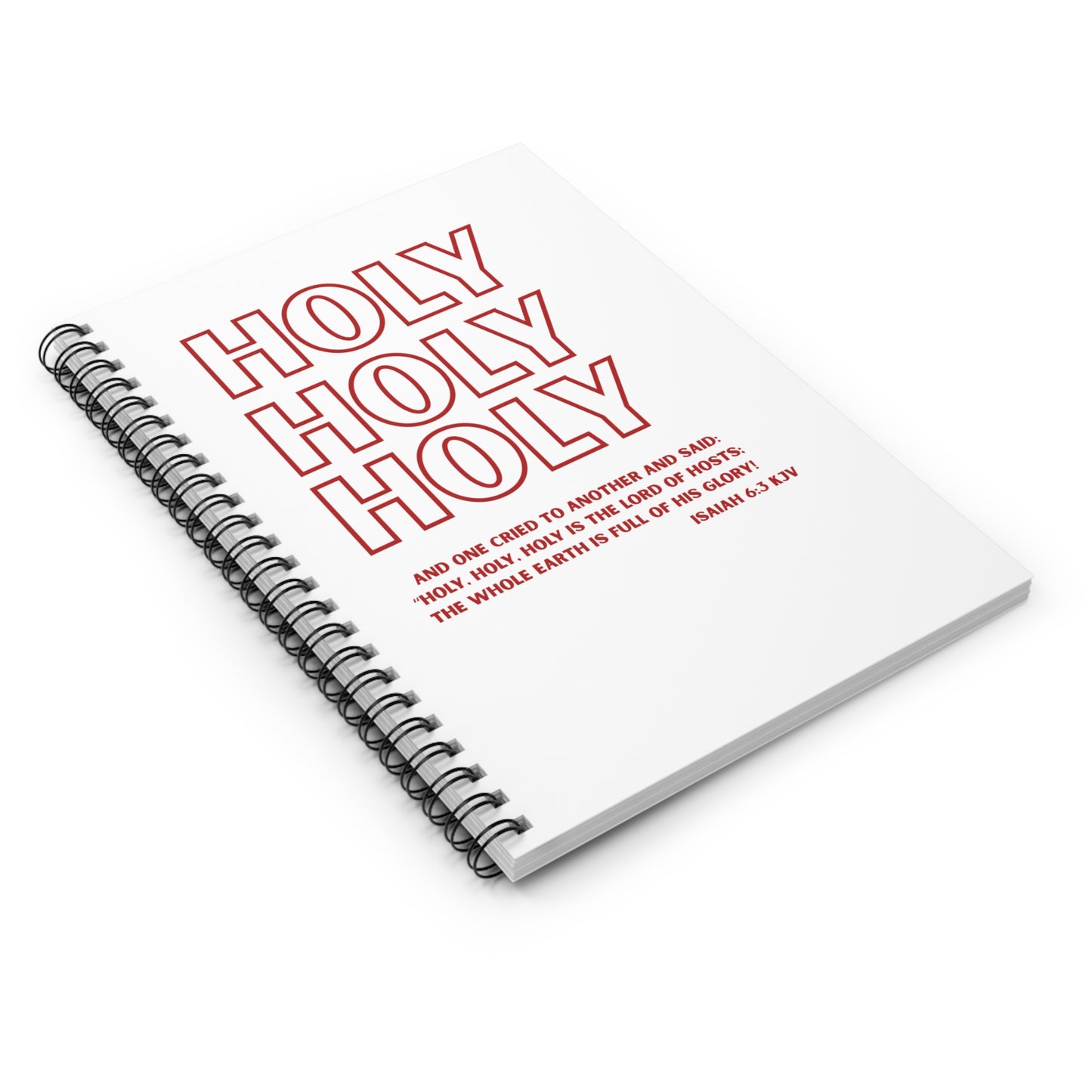 Holy Spiral Notebook - Inspirational Journal for Faith, Church Notes, Christian Gift, Scripture Reflection, Bible Study